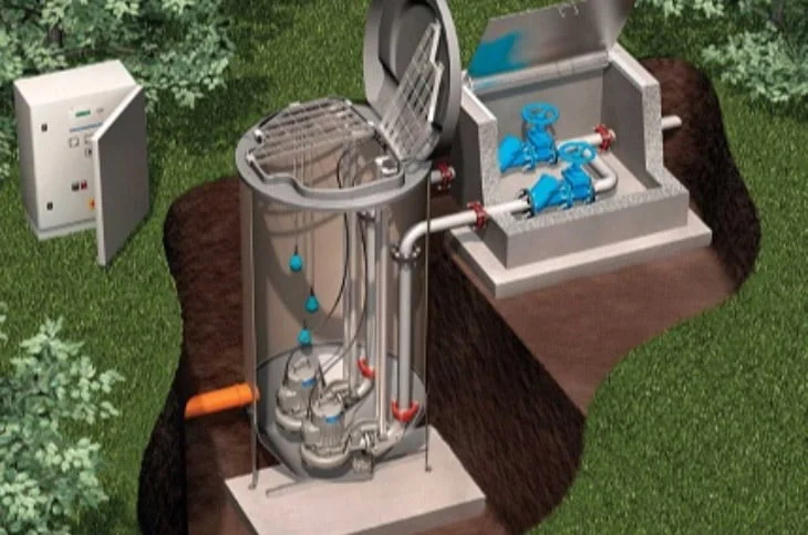 Waste-Water-Pumping-Station how it works illustration